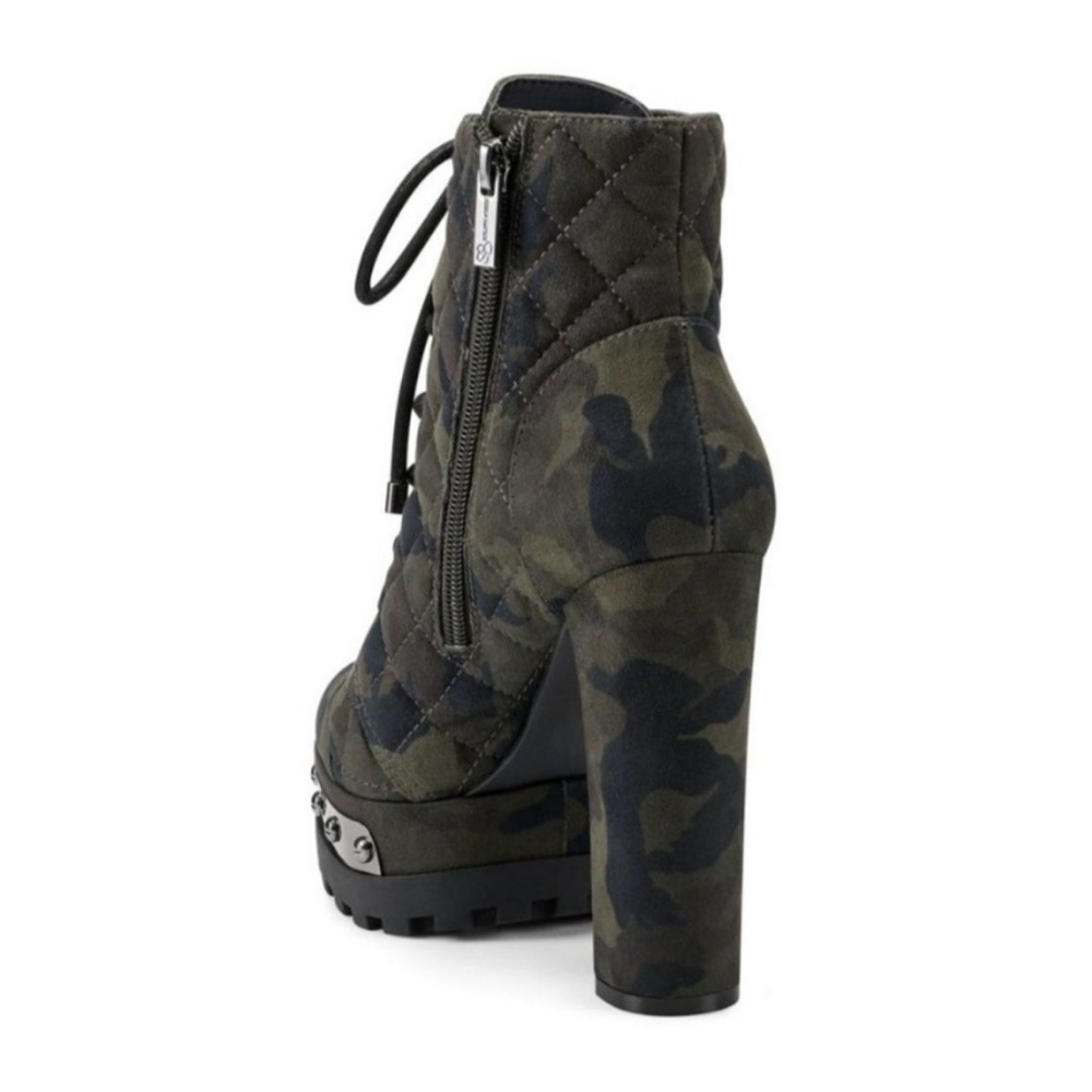 Jessica Simpson Green Combo Quilted Camo Ankle Boot - Picture 9 of 10